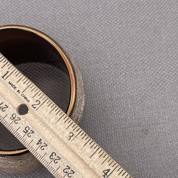 Wide Engraved Bangle Bracelet Gold Tone - Picture 4 of 5